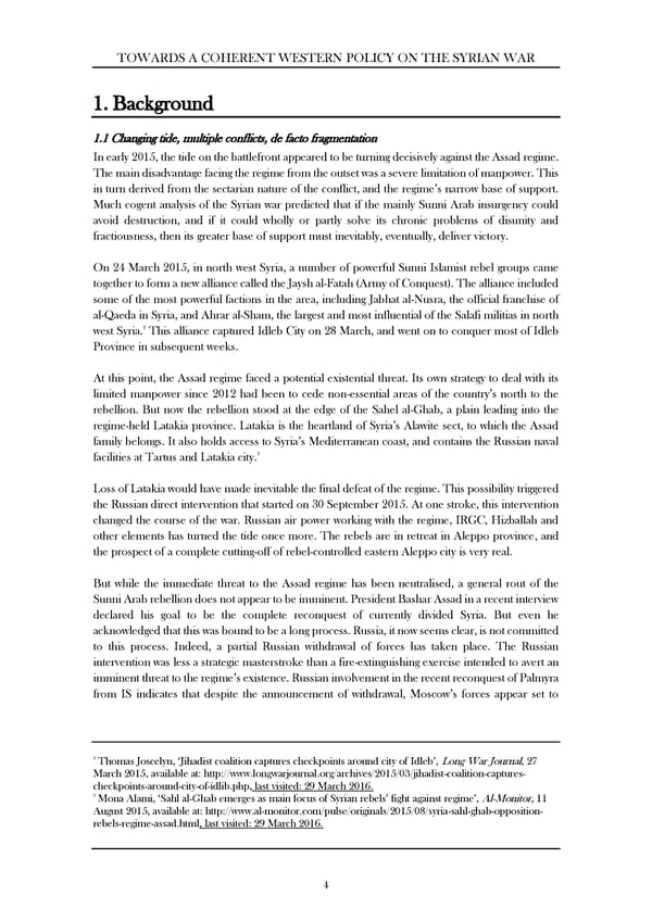 Towards A Coherent Policy On The Syrian War - Page 6