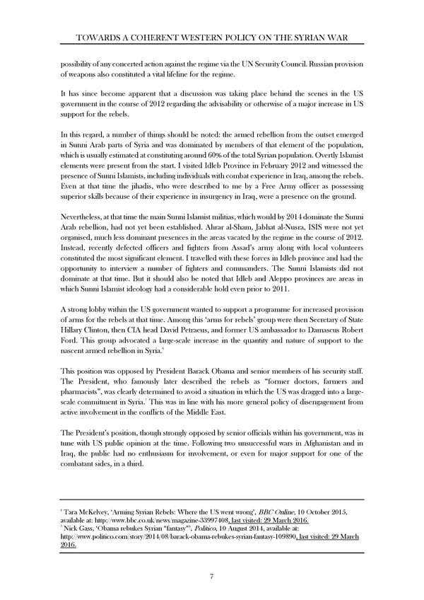Towards A Coherent Policy On The Syrian War - Page 9