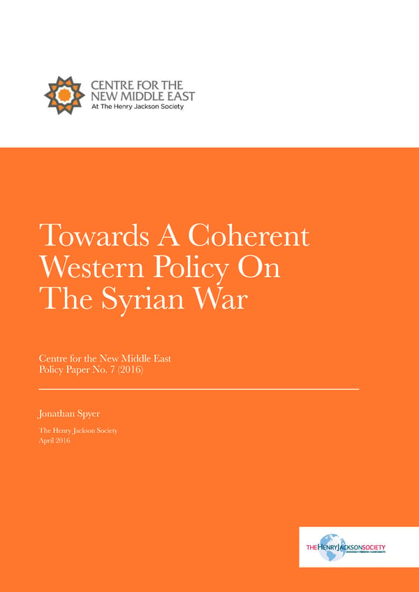 Towards A Coherent Policy On The Syrian War - Page 3