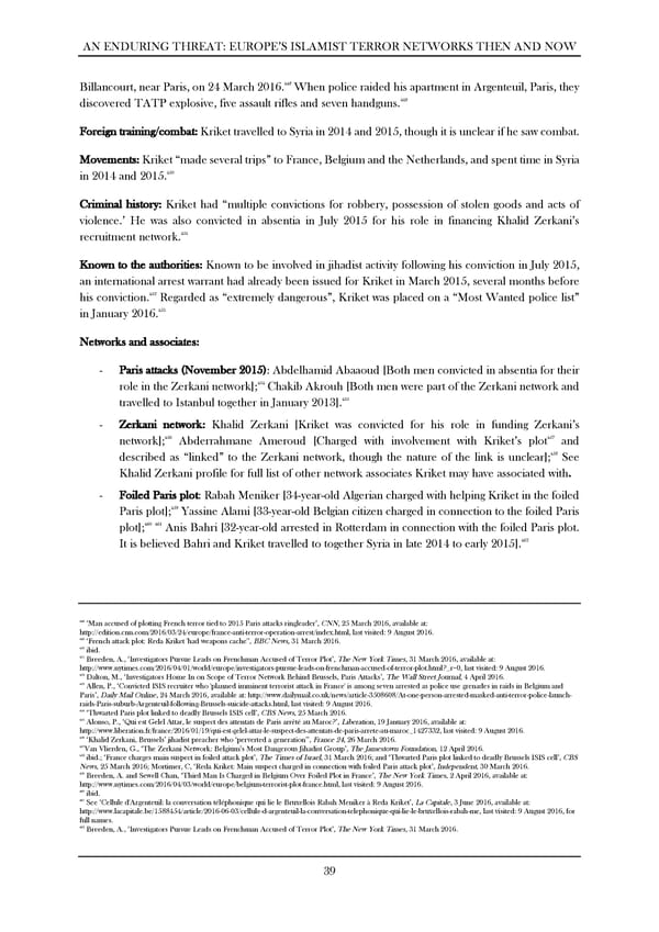 An Enduring Threat: Europe’s Islamist Terror Networks Then and Now - Page 42