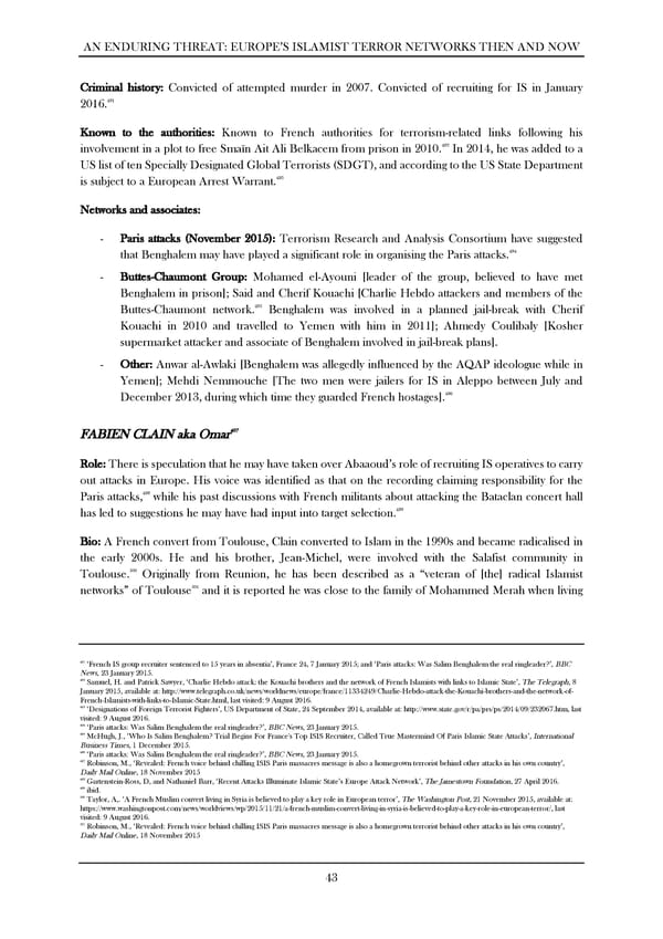 An Enduring Threat: Europe’s Islamist Terror Networks Then and Now - Page 46