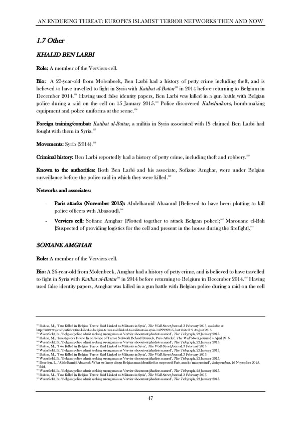 An Enduring Threat: Europe’s Islamist Terror Networks Then and Now - Page 50