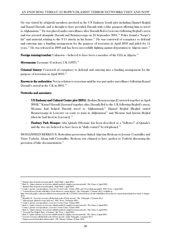 An Enduring Threat: Europe’s Islamist Terror Networks Then and Now - Page 64