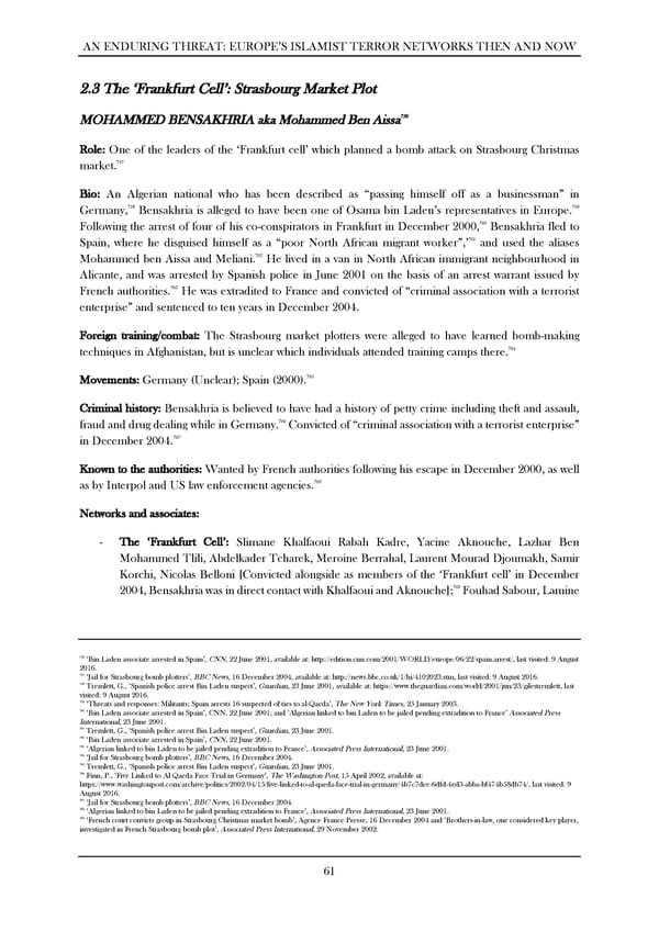 An Enduring Threat: Europe’s Islamist Terror Networks Then and Now - Page 65