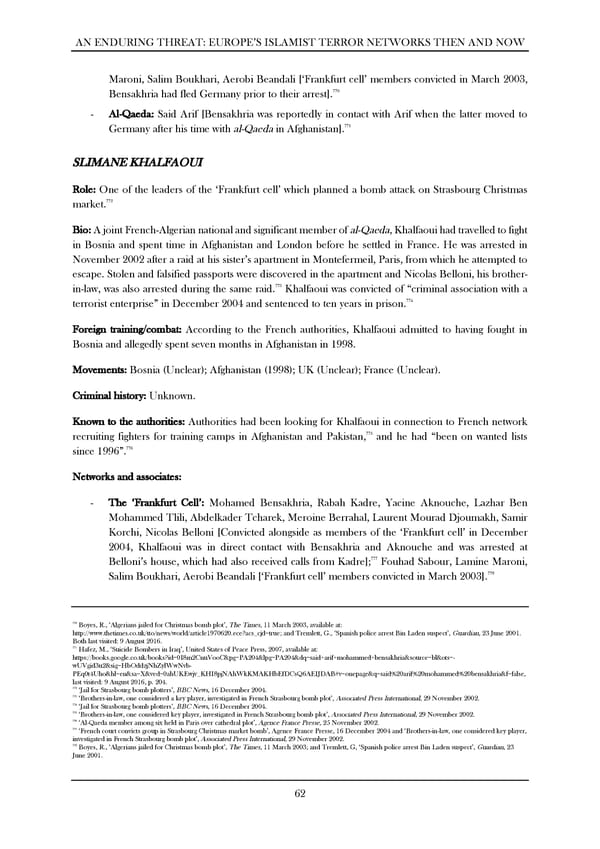 An Enduring Threat: Europe’s Islamist Terror Networks Then and Now - Page 66