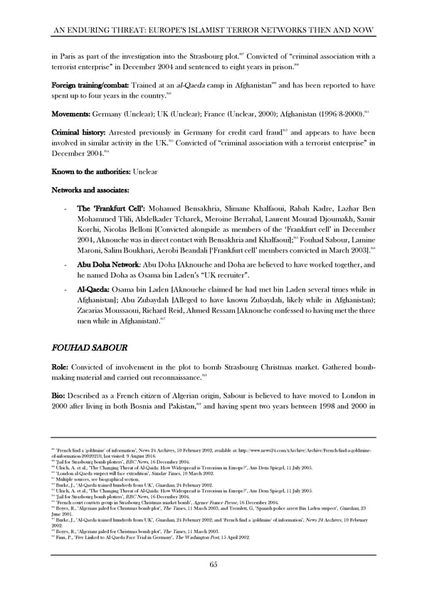 An Enduring Threat: Europe’s Islamist Terror Networks Then and Now - Page 69