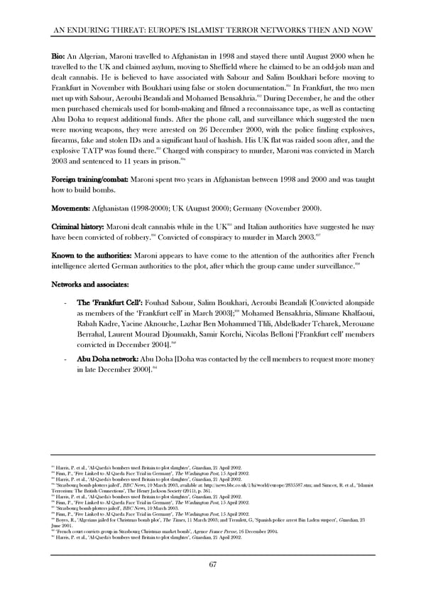 An Enduring Threat: Europe’s Islamist Terror Networks Then and Now - Page 71