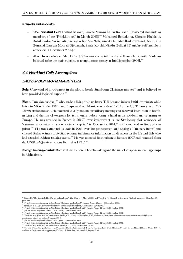 An Enduring Threat: Europe’s Islamist Terror Networks Then and Now - Page 74