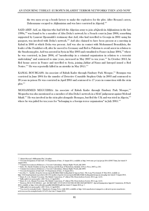 An Enduring Threat: Europe’s Islamist Terror Networks Then and Now - Page 85