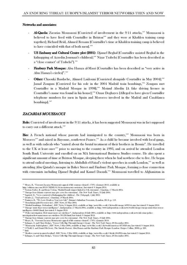 An Enduring Threat: Europe’s Islamist Terror Networks Then and Now - Page 87