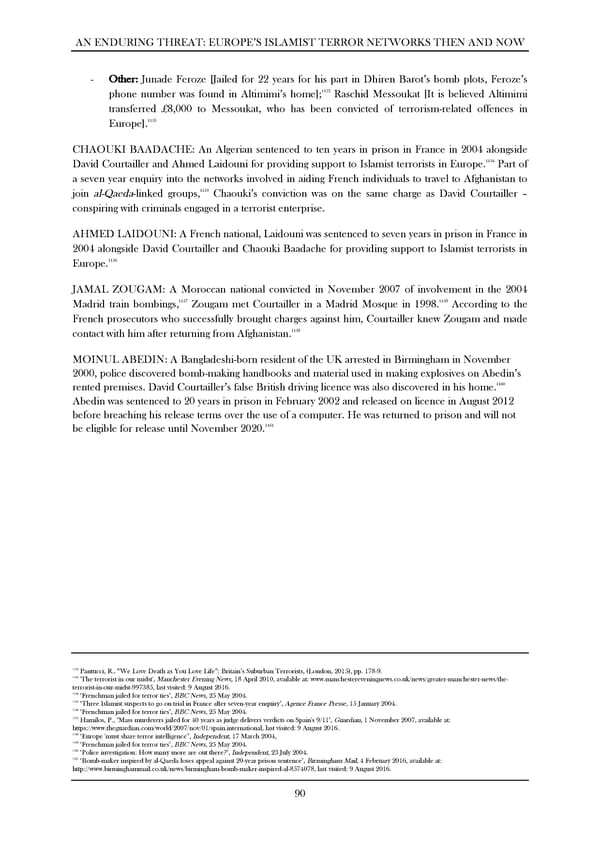 An Enduring Threat: Europe’s Islamist Terror Networks Then and Now - Page 94